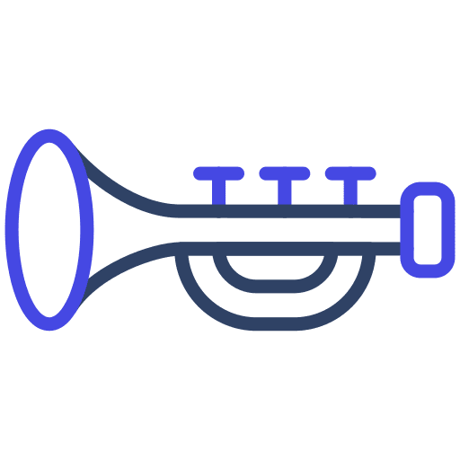 Cornet wind musical instrument icon Cornet wind musical instrument icon