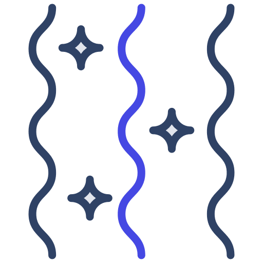 Streamers confetti birthday and party streamers icon