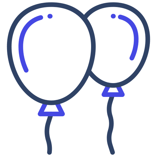 Balloons celebration birthday and party decoration icon Balloons celebration birthday and party decoration icon