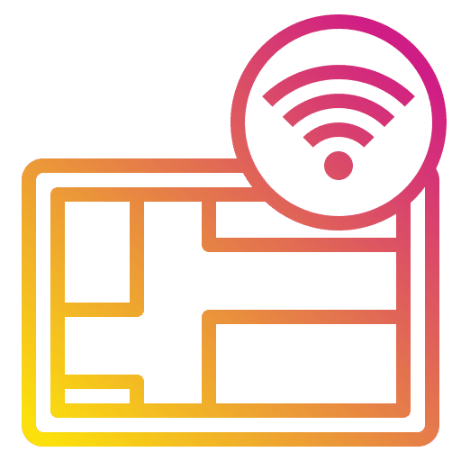 Gps internet of things maps wifi icon