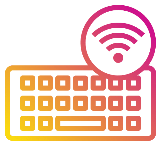Keyboard electronics internet of things wifi icon
