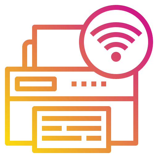 Printer wireless printer internet of things icon