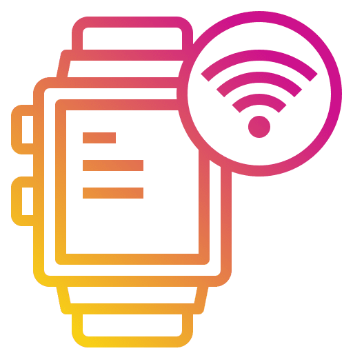 Smartwatch wireless connectivity wifi icon Smartwatch wireless connectivity wifi icon