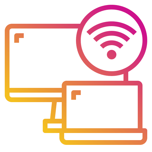 Computer internet of things wireless device icon Computer internet of things wireless device icon