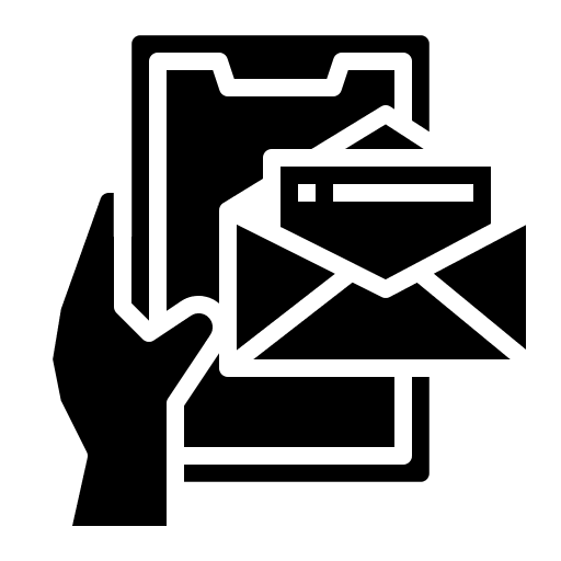 Email device mobilephone use icon Email device mobilephone use icon
