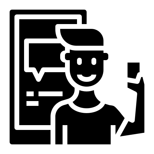 Man mobile smartphone man icon
