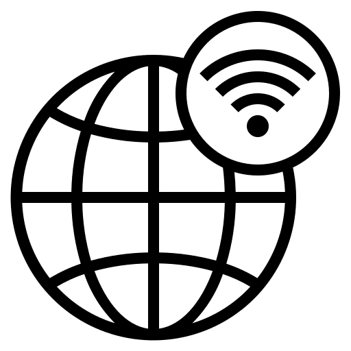 Global connection global wireless icon