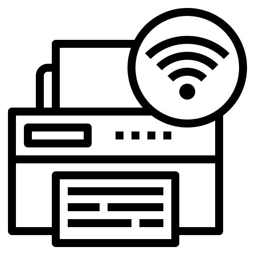 Printer connection internet of things wireless icon
