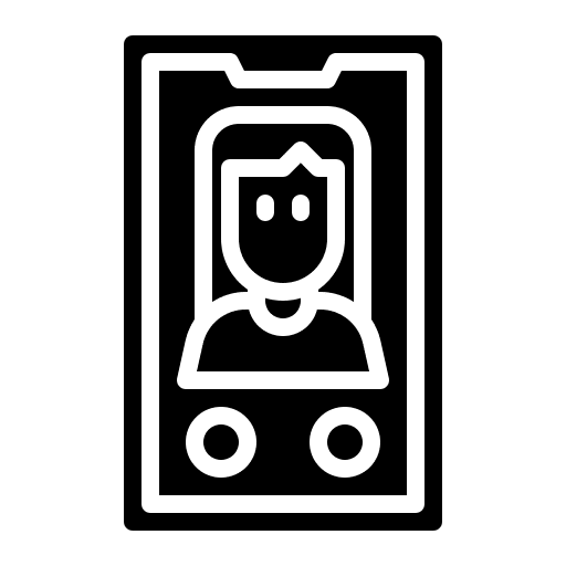 Video call device video call communications icon Video call device video call communications icon