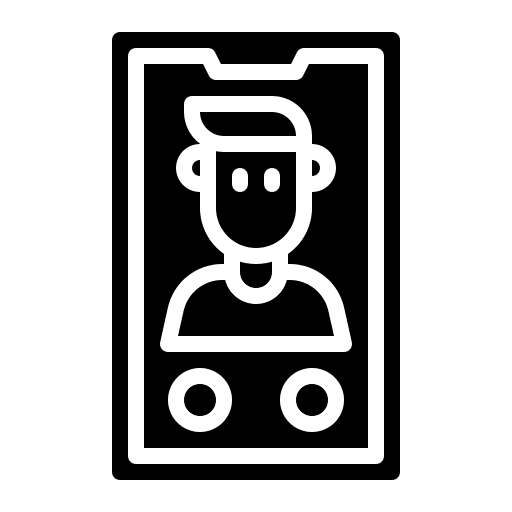 Video call man call communications icon Video call man call communications icon