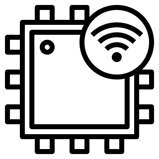 Chip chip connection wireless icon Chip chip connection wireless icon