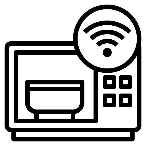 Microwave wifi electronics connectivity icon