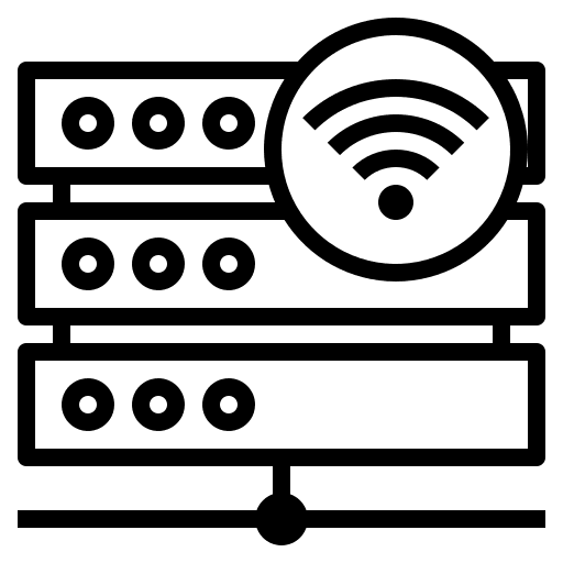 Server network connectivity wifi icon Server network connectivity wifi icon