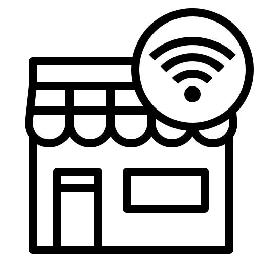 Shop wireless technology shop icon Shop wireless technology shop icon
