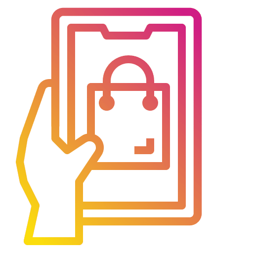 Online shop ecommerce shopping smartphone icon Online shop ecommerce shopping smartphone icon