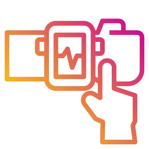 Smartwatch electronics device hands icon Smartwatch electronics device hands icon