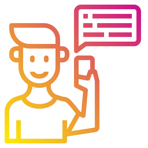 Speech bubble technology device user icon Speech bubble technology device user icon