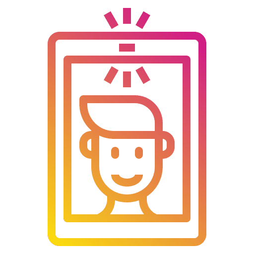 Take a photo selfie man device icon Take a photo selfie man device icon