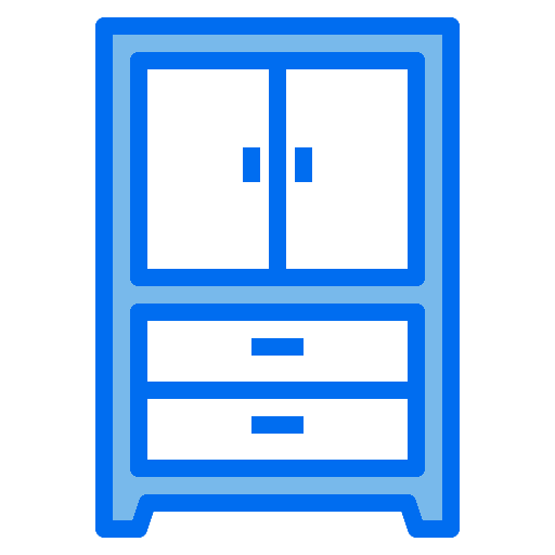 Cabinet furniture and household cabinet house icon Cabinet furniture and household cabinet house icon
