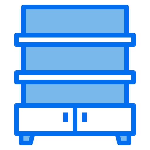 Shelf furniture and household home living house icon