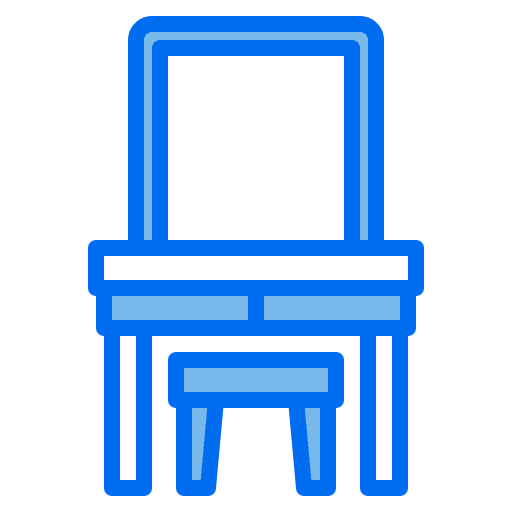 Dressing table home living furniture and household mirror icon Dressing table home living furniture and household mirror icon