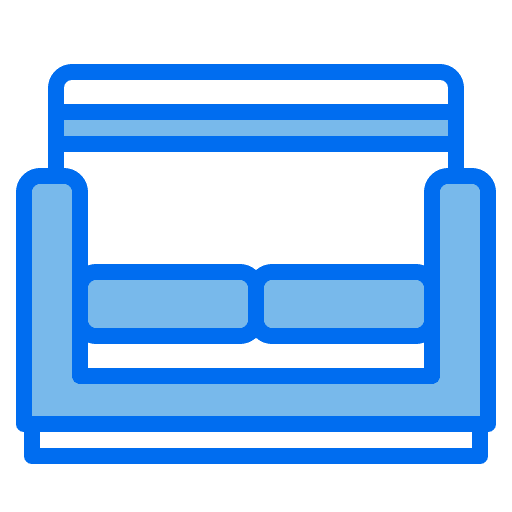Sofa furniture and household comfortable furniture icon Sofa furniture and household comfortable furniture icon