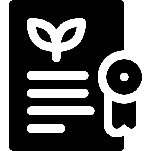 Document certification plant nature icon