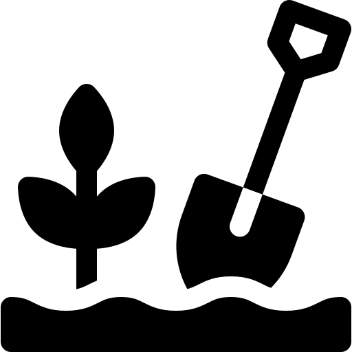 Farming sprout plant soil icon