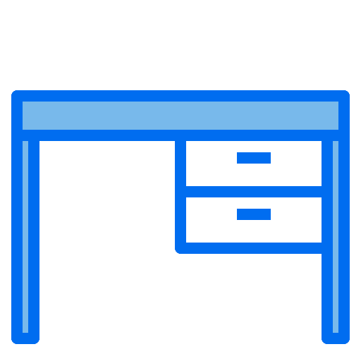 Table house interior decorating office icon Table house interior decorating office icon