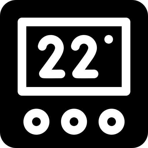 Thermostat weather degree screen icon