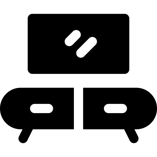 Tv furniture and household table screen icon