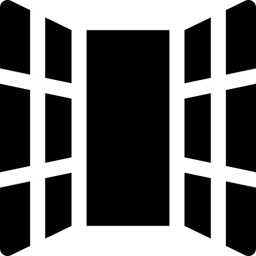 Window furniture and household open glass icon
