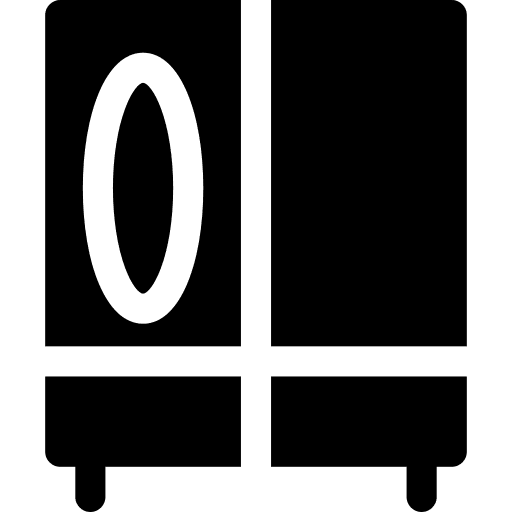 Closet wardrobe doors clothes icon