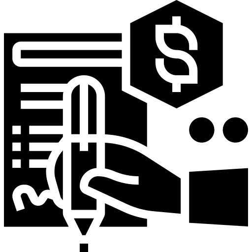 Contract claim insurance document icon