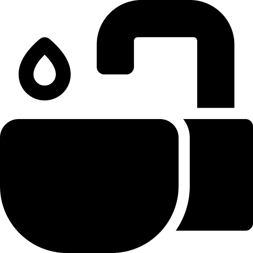Sink furniture and household tap water icon