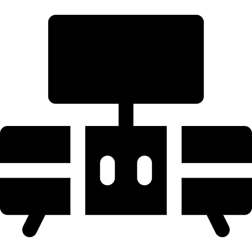 Tv table screen interior icon