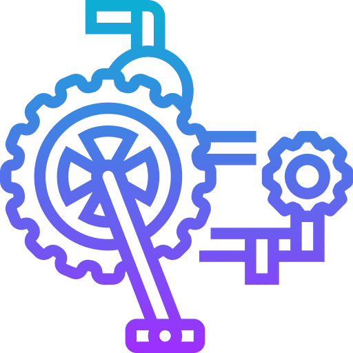 Gear bicycle transportation gear icon