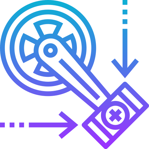 Pedal cycling transportation parts icon