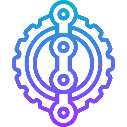 Chain transportation mechanism bike icon Chain transportation mechanism bike icon