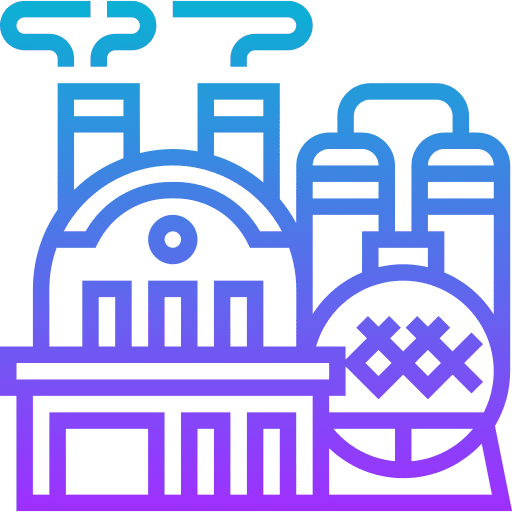 Factory manufacturing plant factory contamination icon