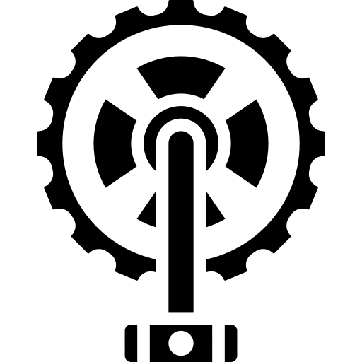 Gear transportation wheel gear icon
