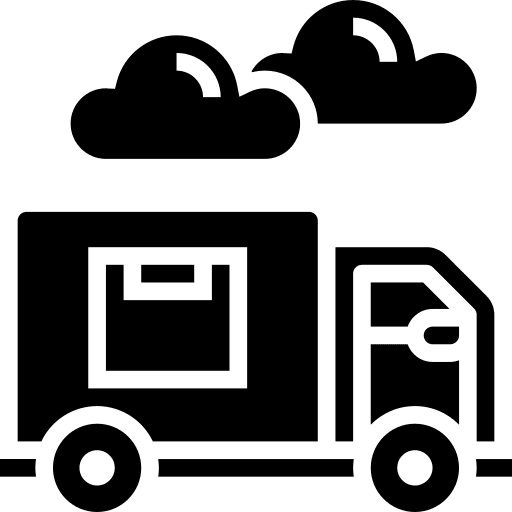 Delivery truck distribution shipping courier icon