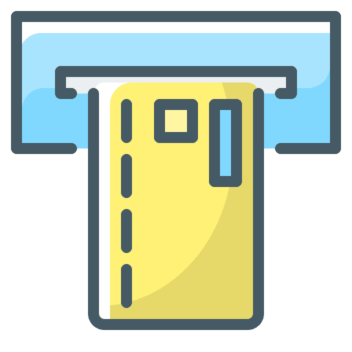 Atm machine bank card atm card credit card icon Atm machine bank card atm card credit card icon