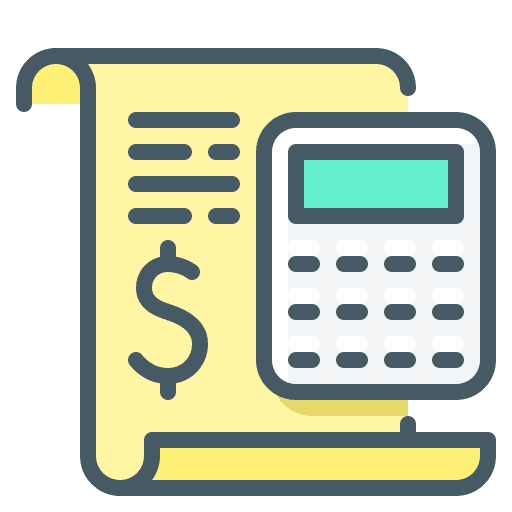Calculate business and finance paper bank account icon