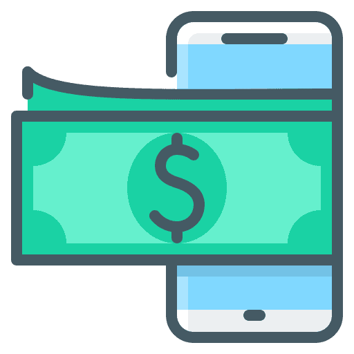 Mobile banking dollar business and finance mobile banking icon Mobile banking dollar business and finance mobile banking icon