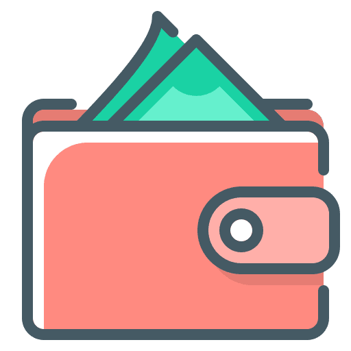 Wallet money dollar business and finance icon