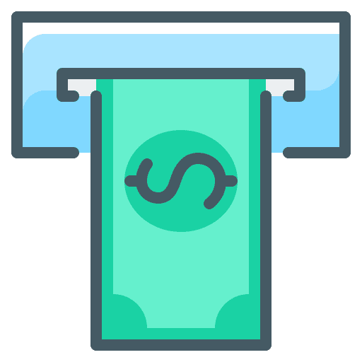 Cash money withdrawal cash icon Cash money withdrawal cash icon