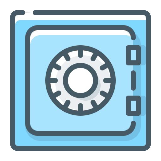 Safe box bank security savings icon Safe box bank security savings icon