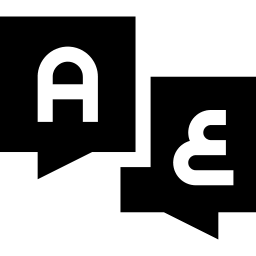 Translation language dialogue education icon