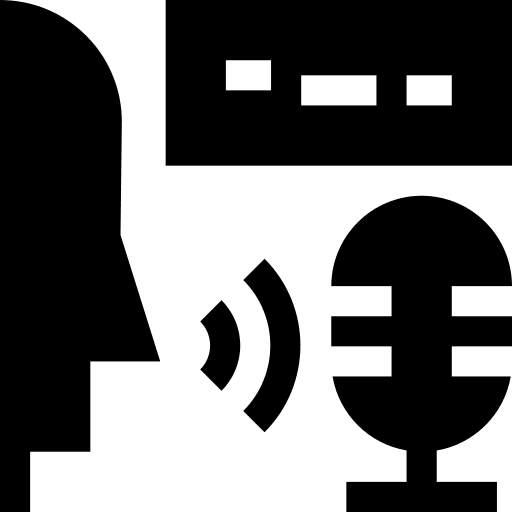 Voice translator voice recognition voice icon